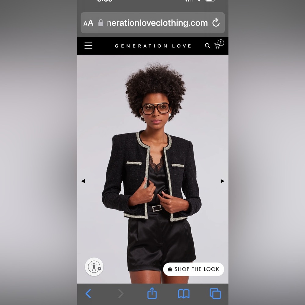 Generation Love Blaire Crystal Tweed Jacket
